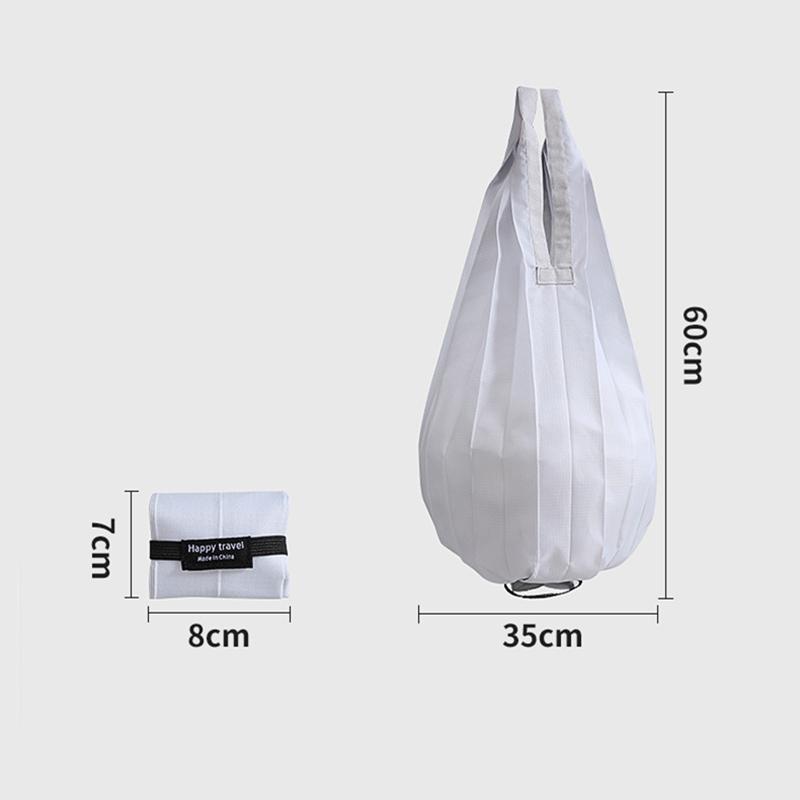 1Pc Folding Eco-friendly Shopping Bag Supermarket Large Capacity and Ultra Lightweight Hand in Hand with Hanging Buckle Bag
