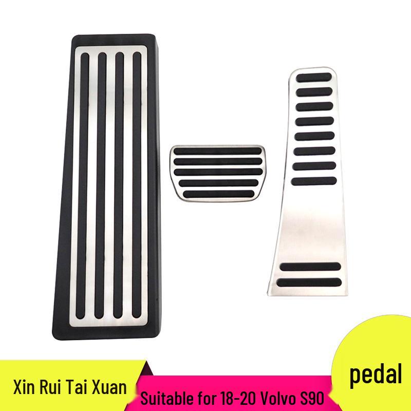 

Volvo S90 (18-20) Non-slip Accelerator & Brake Pedal Covers Aluminum Alloy + Hard Rubber