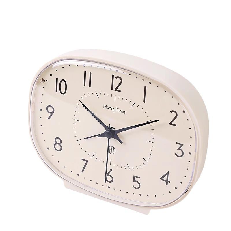 Retro Pendulum Alarm Clock - Silent Desktop Clock for Elderly and Children