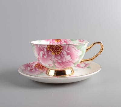 Ceramic Floral Coffee Cups, Plates, Afternoon Tea Cups