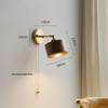 Nordic Minimalist Copper Rotatable Wall Lamp for Bedroom and Living Room