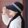 In summer, the same hollow and breathable fisherman's hat children's outdoor sunshade and sun protection can tie a ponytail fashion baseball cap