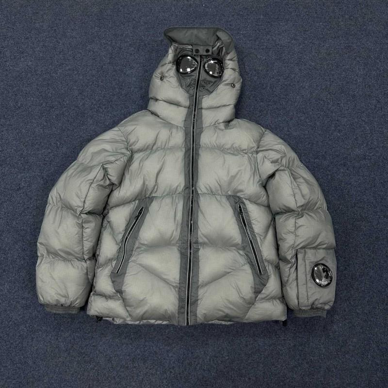 Mens Oversized Hooded Puffer Jacket Streetwear Cotton Parka Loose Fit Winter Coat In Black Gray Green Blue