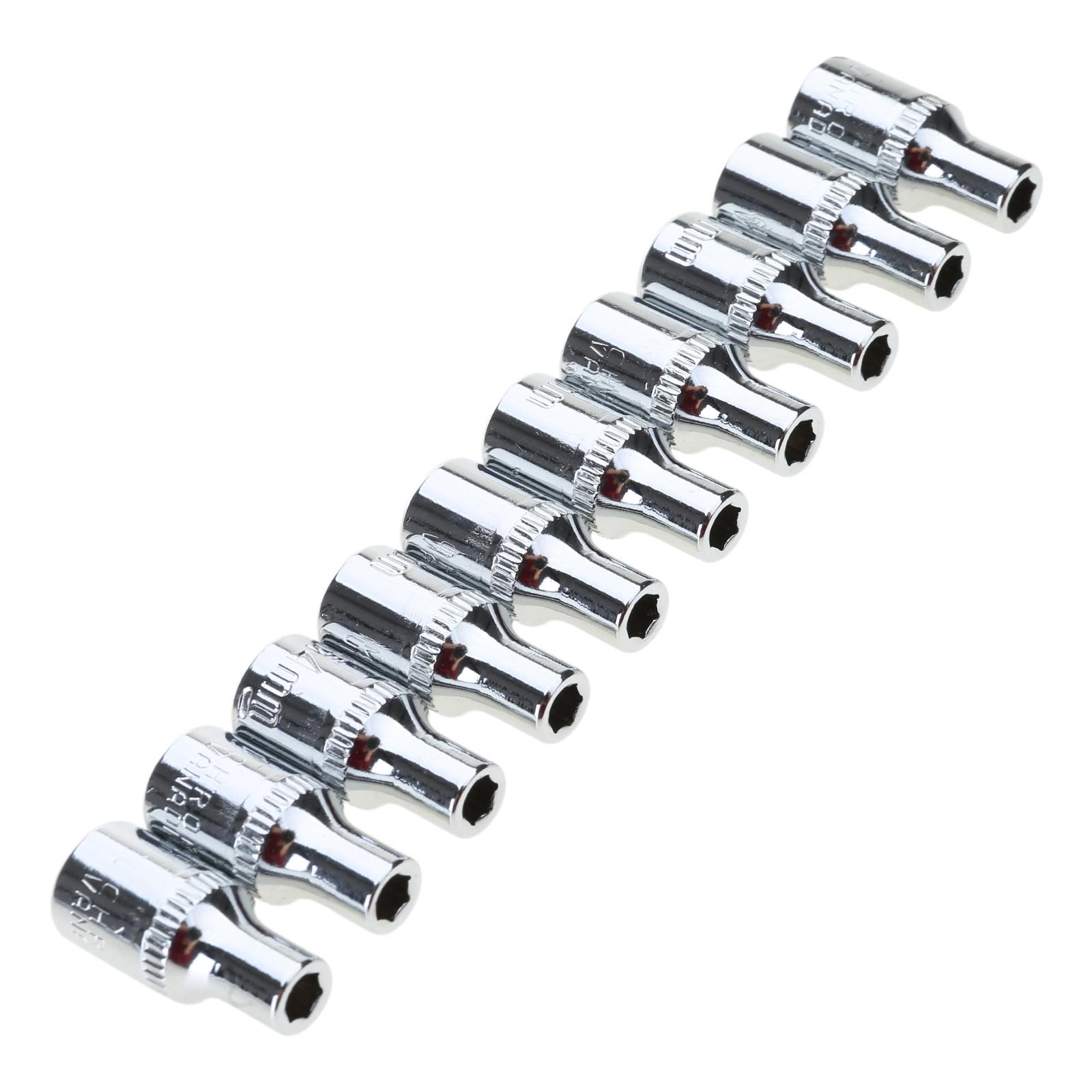 

Профессиональный метрический набор коротких торцевых головок 1/4 дюйма 6-гранные размеры от 4 мм до 14 мм Аксессуар для гаечного ключа для ремонта и обслуживания I