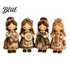 DIY Patchwork-Set vorgeschnittener Stoff Nähen Basteln 3D Puppenmädchen Set mit Kunstfaden