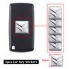 5 Stück Aluminium Metall Auto Schlüssel Emblem Aufkleber für C1 C2 C3 Vts C4 Saxo C4L C5 C6 C8 Xsara Picasso Berlingo Cactus