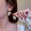 Korean Vintage Flower Heart Stud Earrings For Women Rose Daisy Pattern Enamel Earrings Bridal Wedding Party Fashion Jewelry