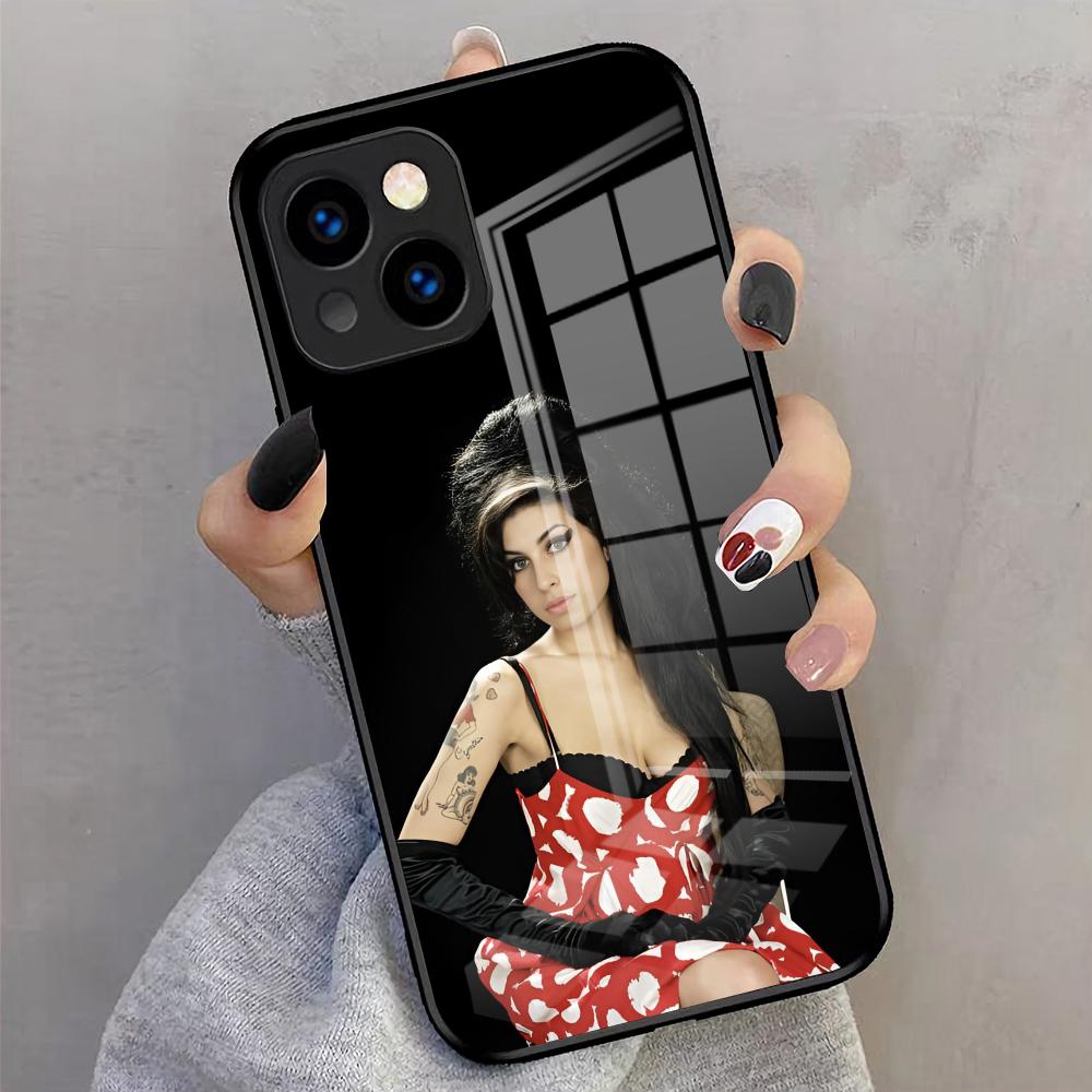 Amy Winehouse Legardary Phone Case For IPhone 17 Pro Max 16 15 14 Pro Max 13 11 X Xs Xr 8 7Plus Glass Cover