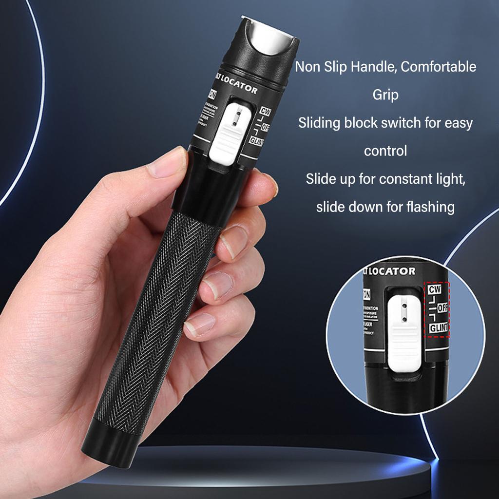 80MW Fiber Optic Test Pen 80km Visible Fault Detector Non Contact Portable Optical Fiber Tester 2.5mm Universal Connector