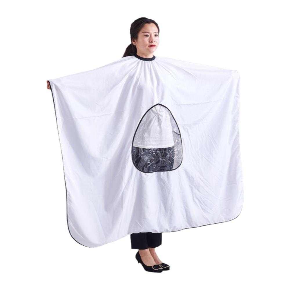 Adjustable Buckle Straps Transparent Window Visible Apron Hairdressing Gown Cape Home Use