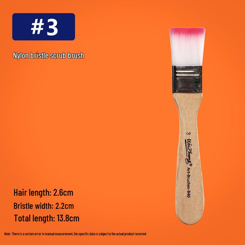 Nylon Bristle Art Brush with Wood Handle for Oil Painting