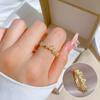 [Real Gold Electroplating] Temperament Advanced Sense Zircon Super Flash Ring Women'S Opening Can Be Adjusted And Simple