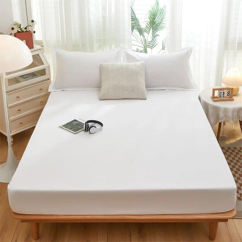 Double Bed Fitted Sheet Quilting Bedspread On The Bed Woven Air-Permeable Mattress Cover Single Bed Cover Bed with Pillowcases