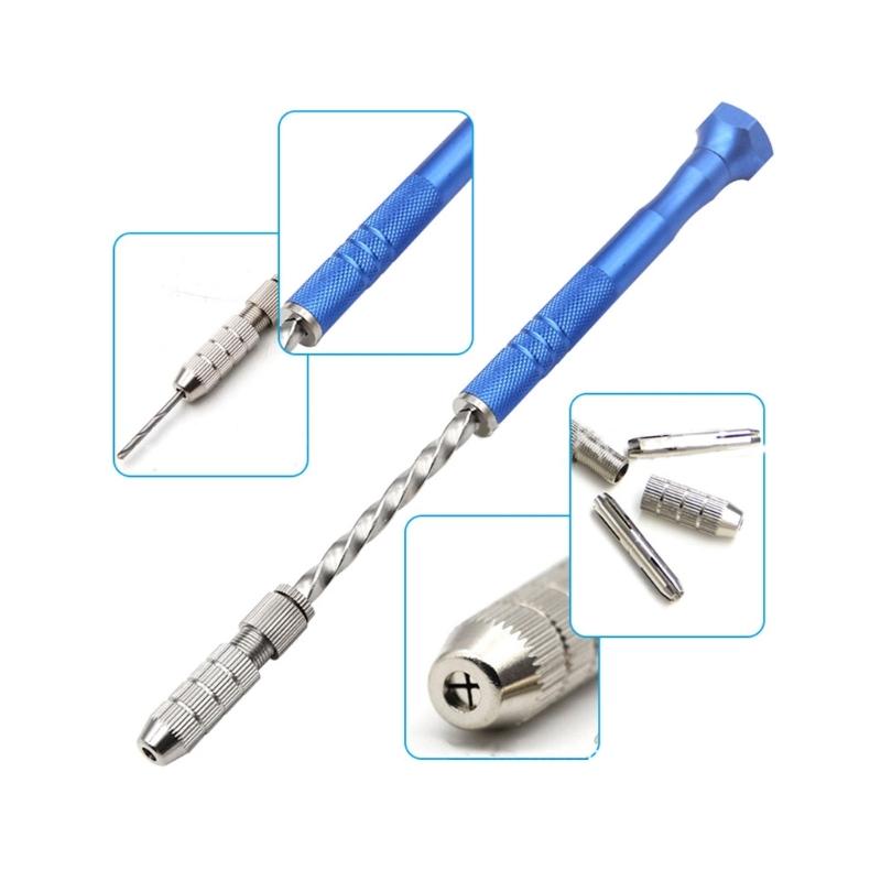 Hand Twist Drill Hole Punch 10pcs Mini Twist Drill Bits Tools Set for Epoxy Resin Art Crafts Keychain Jewelry Making