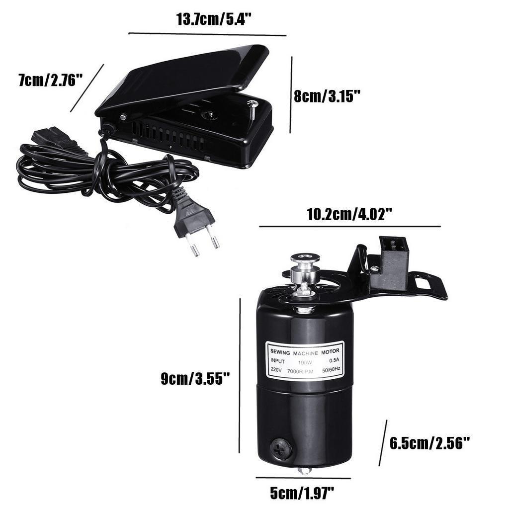 1 Set 7000RPM 220V 100W Sewing Machine Motor Sewing Motor with Foot Pedal Controller Speed Pedal Home Sewing Machine Accessories