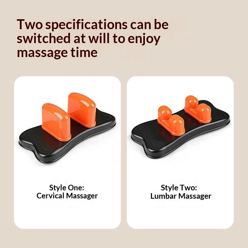 2 In 1 Cervical Neck/Waist Massager With Detachable Massage Nodes Deep Muscle Tension Relief For Home Office Daily Relaxation