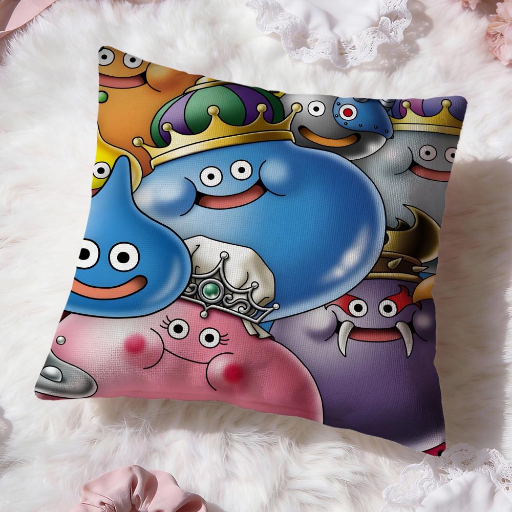 Dragon Quest Rocket Slime Cushion Cover Premium Comfort Reversible Pillow Cove -Two In One Design for Any Room & Car Interior