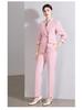 Premium Pink Women's Suit Set: Two-Piece Pants and Skirt for Spring, Autumn, and Winter - Professional Attire