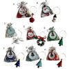 DIY Christmas Button Ornament Making Set Stacked Button Craft Kits Christmas Tree/Santa/Snowman/Angel Hanging Decoration