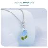 Yinziyun S925 Silver Rose Pendant with UV Color-Changing Flower Beads for DIY Bracelet