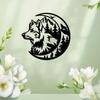 Large Nordic Wolf Wall Art Metal Head Decor Rustic Indoor Outdoor Living Room Garden Gift