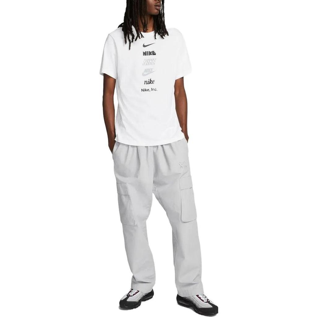 Nike Alphabet Print Round Neck Casual Pullover Short-Sleeve T-Shirt Men Tops White DZ2875-100