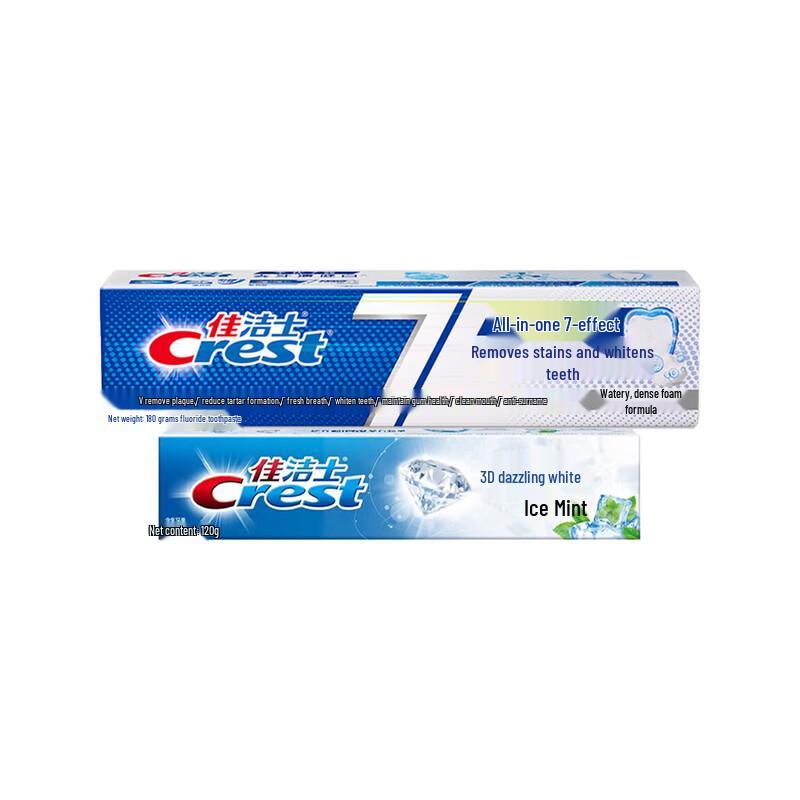 Crest 3D White & 7-Benefit Toothpaste Combo Pack