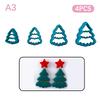 Christmas Tree Wreath Polymer Clay Cutters Earrings Necklaces Pendant Soft Clay Mold Diy Hand Tool Jewelry Cutting Die Molds