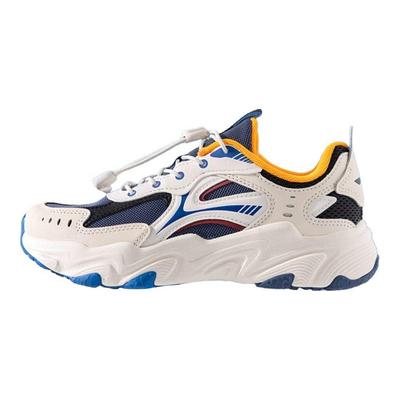 Li Ning Enfants 90 Planète Tendance Mode Antidérapantes Résistantes à l'Usure Chaussures de Course Basses Baskets Enfants Bleu Blanc YKCV034-5