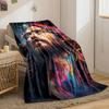 Jesus Portrait Colorful Art Blanket Bedroom Blanket for Livingroom Couch Lunch Break Soft Throw for Friend's Festival Gift
