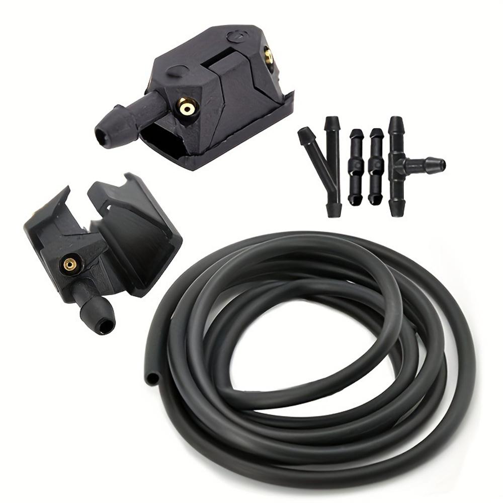 

2pcs Front Windscreen Wiper Arm Washer Nozzle Jets 4 Way With 2m Pipe Hose