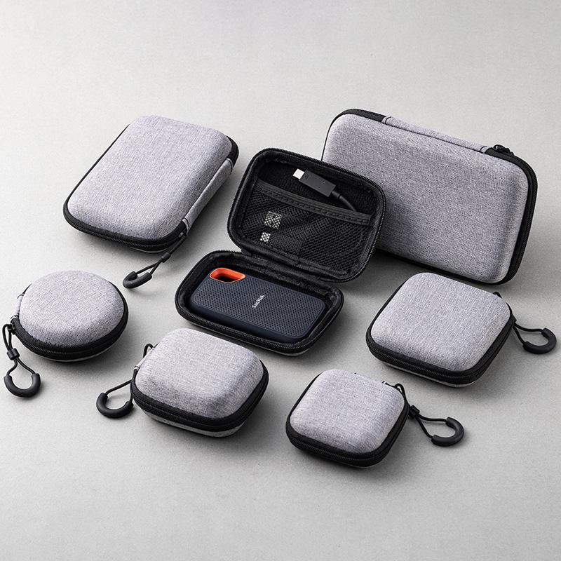 EVA Zipper Earphone Case: Bluetooth Earphone Storage Bag with Cable Organizer