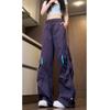 Women Purple Zipper Waterproof Quick Dry Cargo Paratrooper Hiking Long Pants