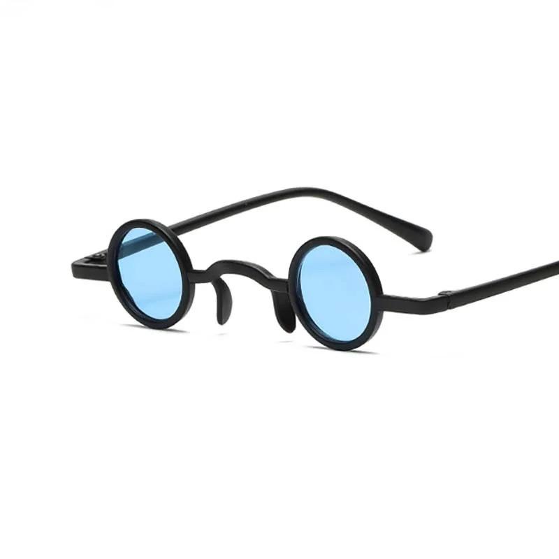 New Retro Vintage Sunglasses Small Round Frame Plastic Black Eyeglasses Trendy Unisex Classic Decorative Fashion