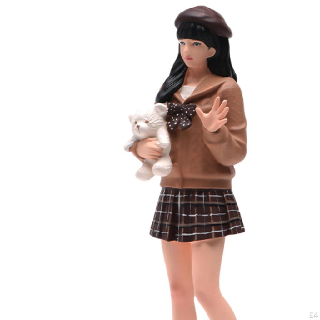Girl Figure Photography Props DIY Layout Scenery Accs Handpainted Mini People Model Diorama