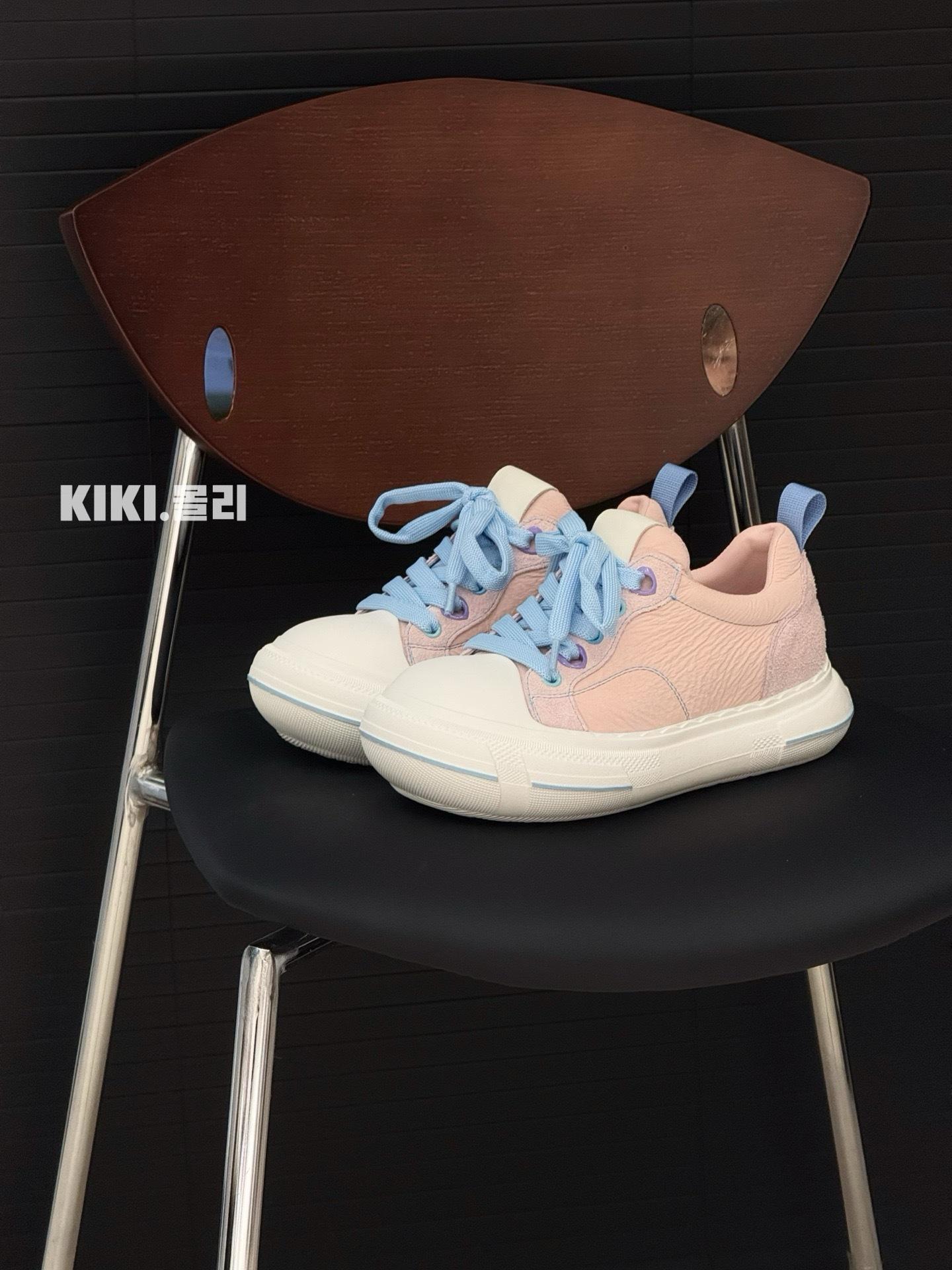 

Ugly cute big head board shoes women s tide spring and summer new thick sole design sense color matching heightening casual sports shoes 40 рожевий