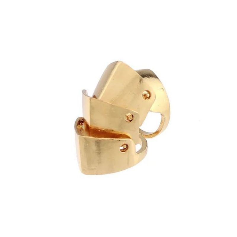 Anime Punk Style Fashion Simple Geometric Metal Texture Armor Finger Activity Ring Hand Jewelry Joint Ring