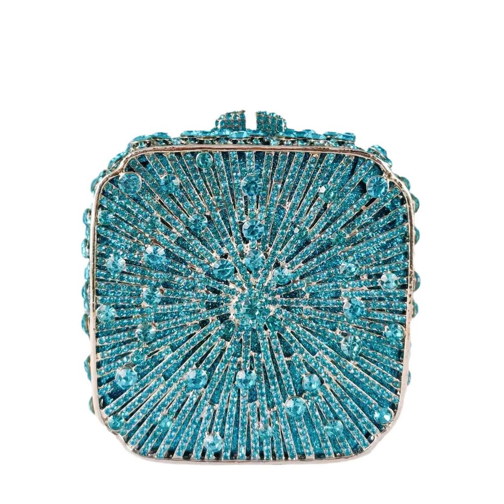 Boutique De FGG (in stock) Crystal Women Evening Clutch Bag Wedding Bridal Minaudiere Box Rhinestone Handbags and Purses