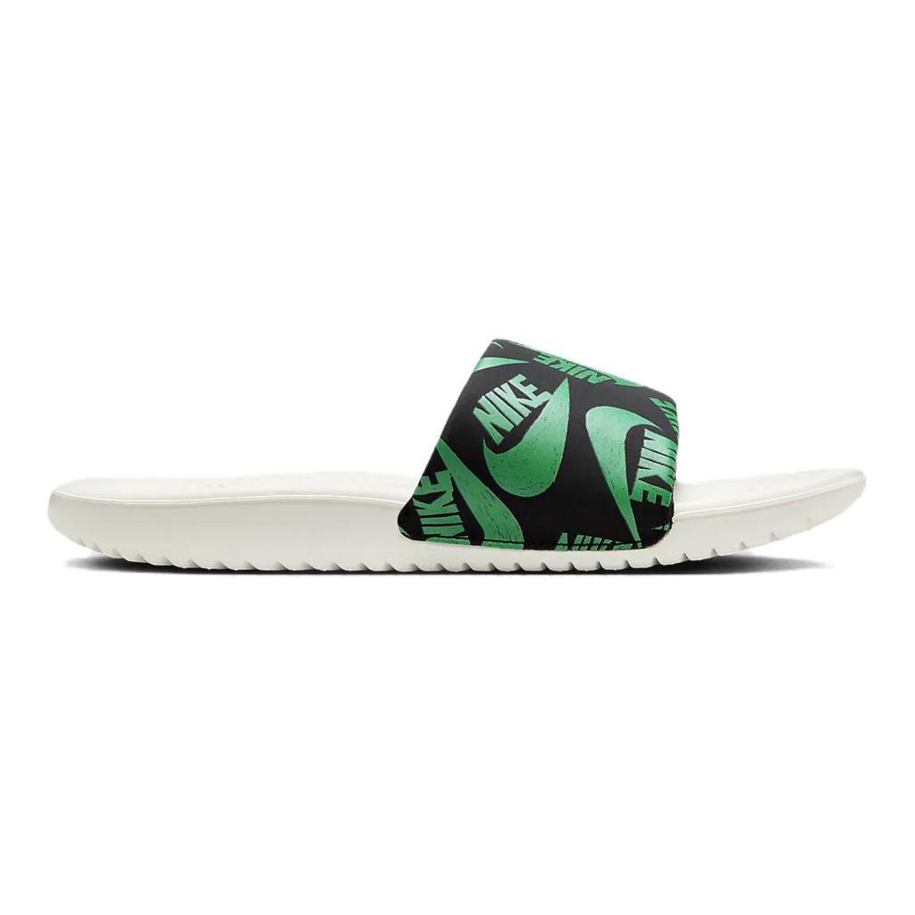 Nike Kawa Slide SE JDI Soft Comfortable Non-Slip Shock Absorbing Slippers Kids Slippers Black White Green DX1976-001
