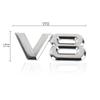 AQTQAQ 1 Stück 3D Metall Chrom V8 Autoaufkleber Logo Emblem Aufkleber Abzeichen Auto Karosserieaufkleber Universelle Auto Dekoration