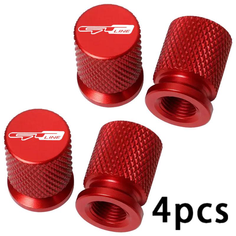 4PCS Colorful Car Accessories Car Tire Valve Cap For KIA Sportage Rio Ceed Proceed Sorento Picanto Optima Niro GT-LINE kcwx20