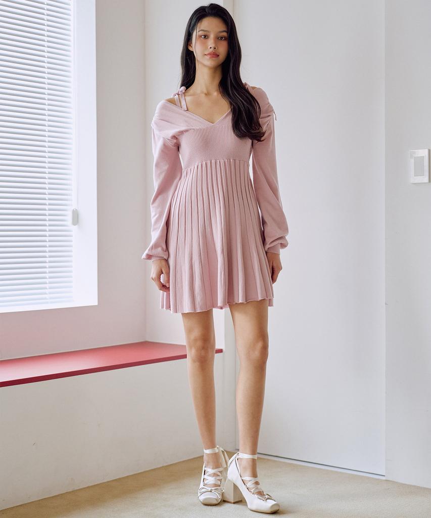 Zero Planet Bambi Flare Knit Dress [Pink]