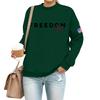 Women's Casual Fashion Round Neck Long Sleeve  Printed Sweatshirt