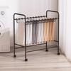Floor-standing Pants Storage Rack Pulley Wheel Multifunctional Clothes Storage Rack Space Saving Mobile Closet Rack