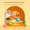 3 Layer Cat Turntable Toy Rolling Ball Track With Feather Teaser Interactive Cat Game Toy For Indoor Kitten Play