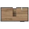 Bathroom Furniture Set with Shelf 3 pcs Artisan Oak Wood Based Material