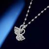 Douyin Licht Luxe Pt950 Wit Goud Dubbele Zwaan Hanger Ketting voor Vrouwen - Elegante Sleutelbeen Ketting Cadeau voor Vriendin