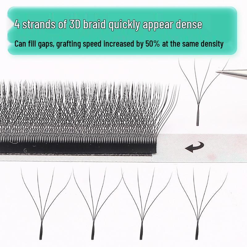 0.05 Four-leaf Clover Grafted Soft 4D Fairy Mixed YY Dense Eyelashes