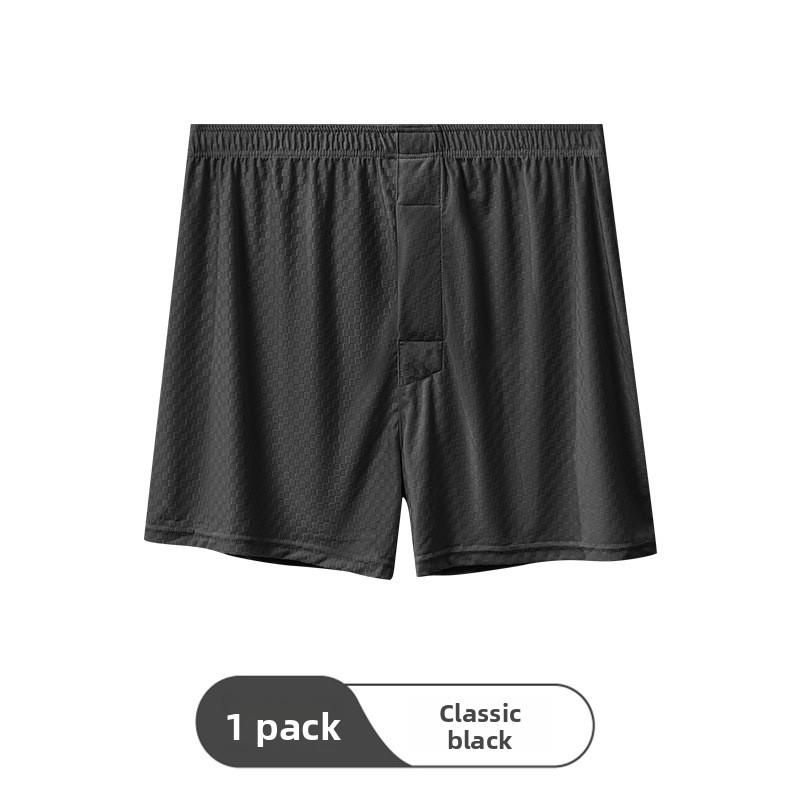 Men's Spring and Summer Ice Silk Loose Home Breathable Comfortable Boxer Briefs