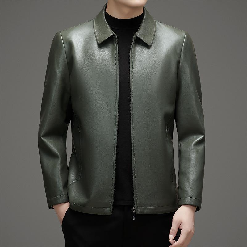 Куртка из натуральной кожи мужская весенне-осенняя — фото 4